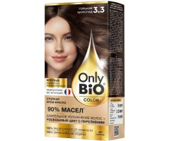 Стойкая крем-краска для волос серии Only Bio COLOR Тон 3.3 Горький шоколад