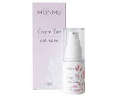 MONMU Крем-тинт "Anti-acne" с мерцающим эффектом MONMU, тон светлый 30 г